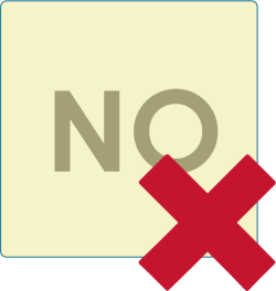 graphic saying No