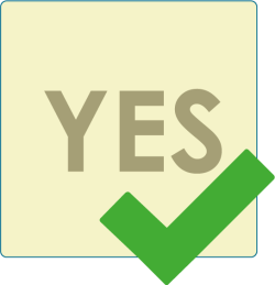 graphic saying yes