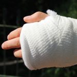 Bandaged hand photo