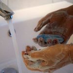 washing hands with soap and water